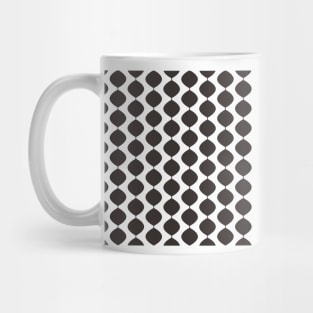 Mid Century Modern Retro 60s Waves Pattern  (Darker Cool Brown) Mug